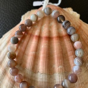 bracelet simple agate de botswana 6 mm