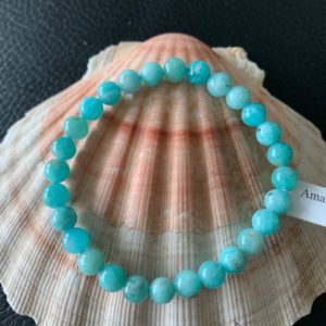 bracelet amazonite 6 mm