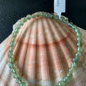 bracelet simple apatite verte 4 mm