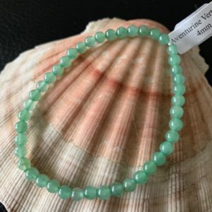 bracelet simple aventurine verte 4 mm