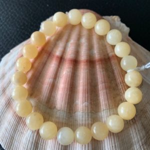 bracelet simple calcite jaune 8 mm