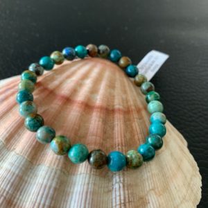 bracelet simple chrysocolle 6 mm