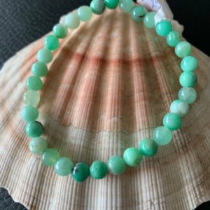 bracelet simple chrysoprase 6 mm