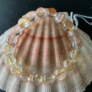 bracelet simple citrine 10 mm