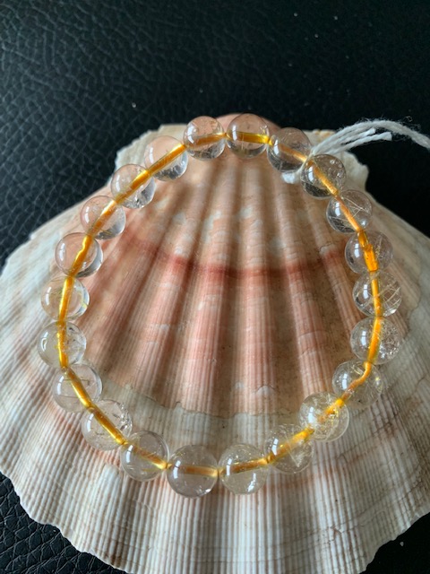 bracelet simple citrine 8 mm