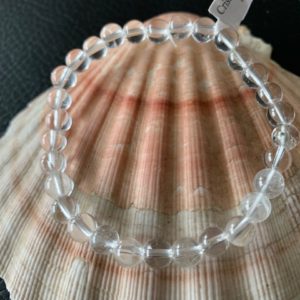 bracelet simple cristal de roche 6 mm