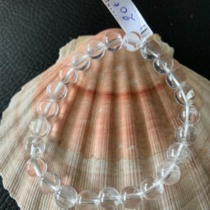 bracelet simple cristal de roche 8 mm