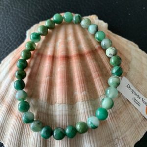 bracelet simple diopside 6 mm
