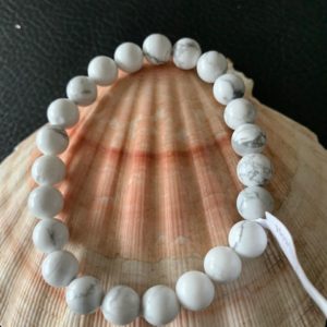 bracelet simple howlite 8 mm