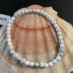 bracelet simple howlite 4 mm