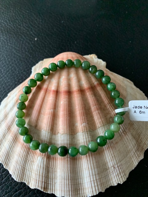 bracelet simple jade néphrite 6 mm
