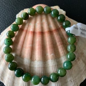bracelet simple jade néphrite 8 mm