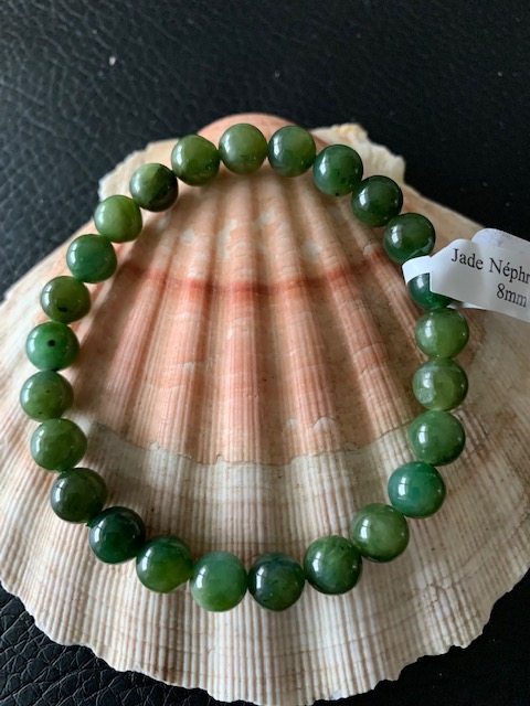 bracelet simple jade néphrite 8 mm