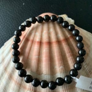 bracelet simple jais 6 mm