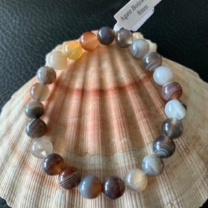 bracelet simple agate de botswana 10 mm