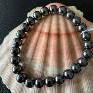 bracelet simple hématite 8mm