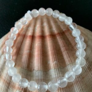 bracelet simple jade blanc 6 mm