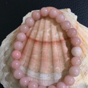 bracelet simple opale rose 8 mm