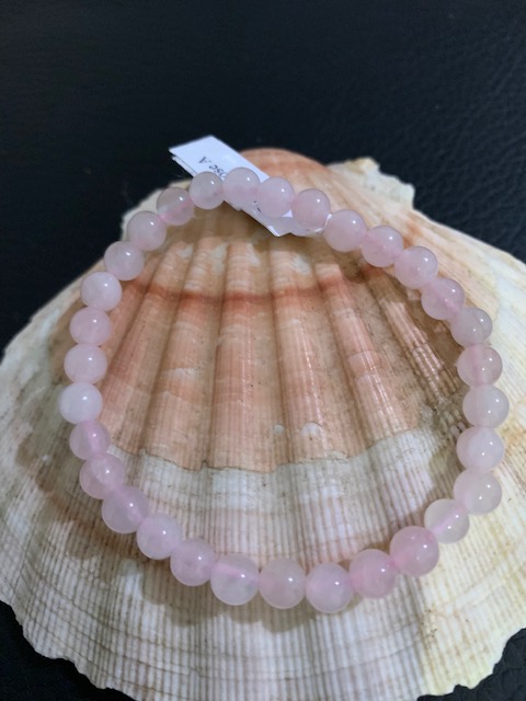 bracelet quartz rose 6 mm