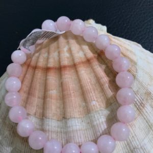bracelet quartz rose 8 mm