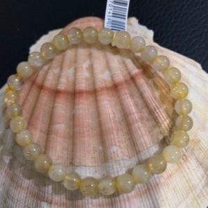 bracelet quartz rutile 6 mm